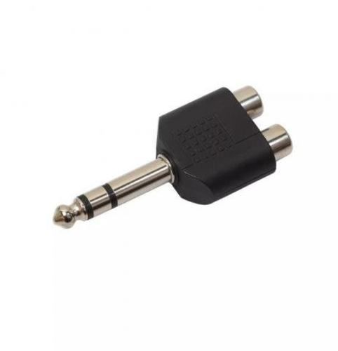 Adaptador 2 RCA A Plug 6,3mm Stereo