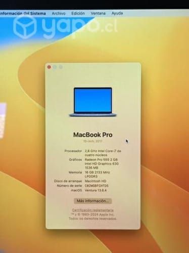 MacBook Pro 15 touchbar 2017