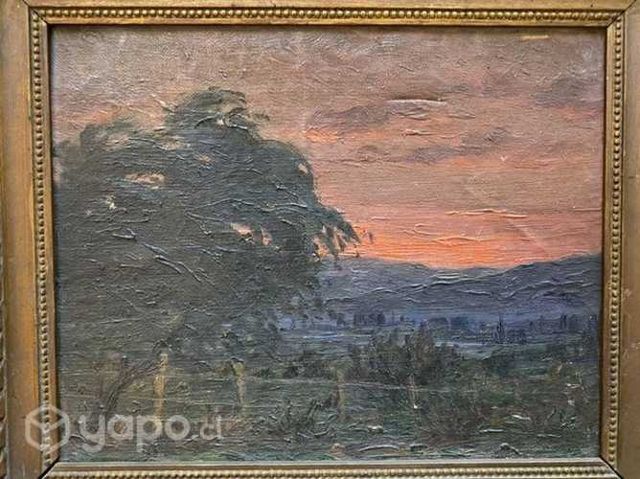 Antiguo cuadro al óleo firma iAlfredo Araya chile