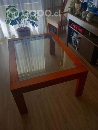 Mesa centro madera/vidrio