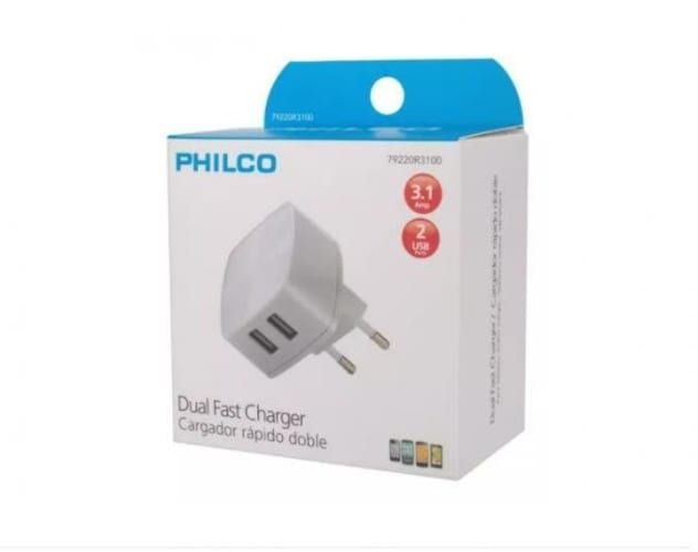 Cargador Rápido Doble 3.1 A | Philco