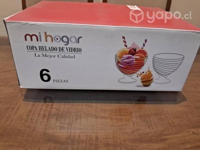 Copas de vidrio para helados