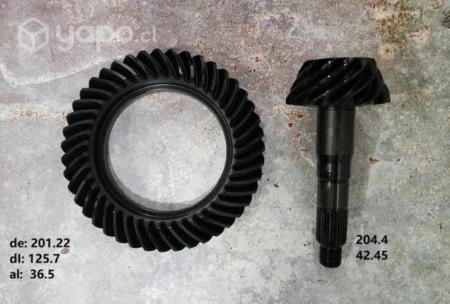 Corona piñon toyota hi lux 4x4 delantera 12x43