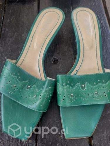 Zapatos verde mujer