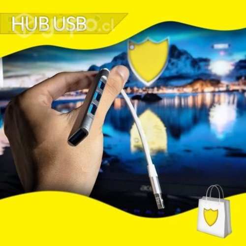 Hub USB ultra delgado 4 puertos