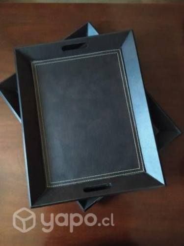 Set ecocuero de bandeja+ hielera+ ser de vasos +