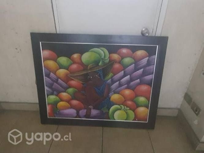 Cuadro dominicano enmarcado