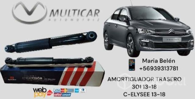Amortiguador trasero celysse/301 13-18