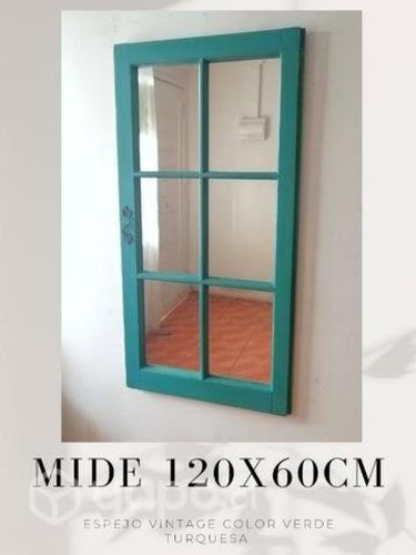Espejo vintage ventana antigua restaurada