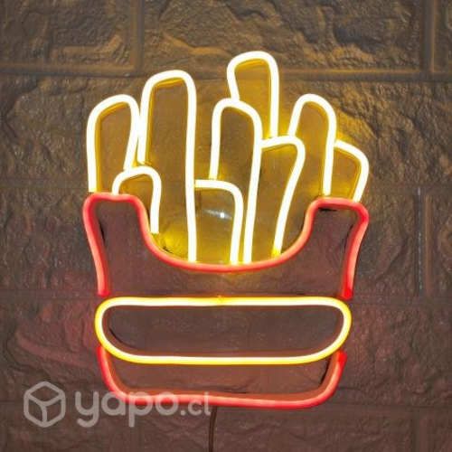 Cuadro Neon Led Papas Fritas