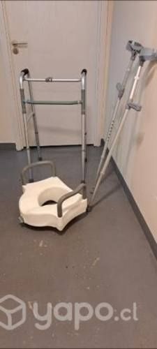 Dos muletas,alzabaño,burrito