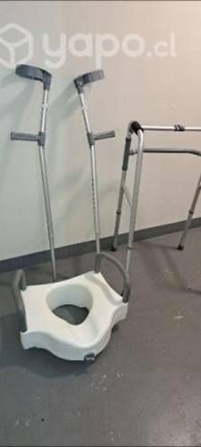 Dos muletas,alzabaño,burrito