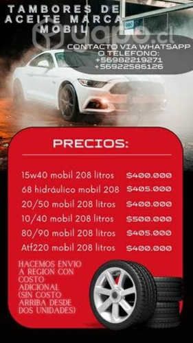 Tambores de aceite y variedad marca mobil