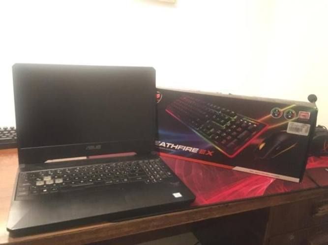 Notebook asus tuf gaming + teclado y mouse cougar