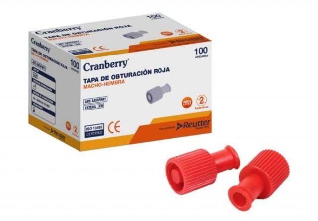 Tapa de obturación roja macho-hembra 100 un