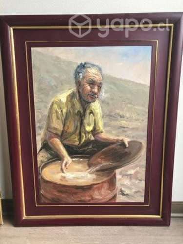 Hermoso cuadro el viejo minero