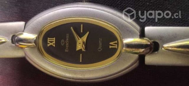 Hermoso reloj chapado oro 18k suizo de mujer