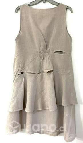 Vestido 90% Lino Marca FBO Italy Talla L/XL