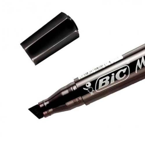 Marcador Permanente Bic Plumon Color Negro Set 12