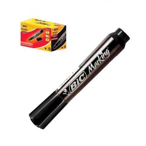 Marcador Permanente Bic Plumon Color Negro Set 12