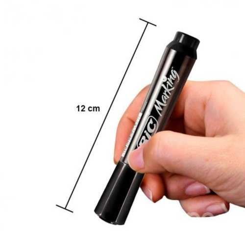 Marcador Permanente Bic Plumon Color Negro Set 12