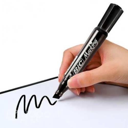 Marcador Permanente Bic Plumon Color Negro Set 12