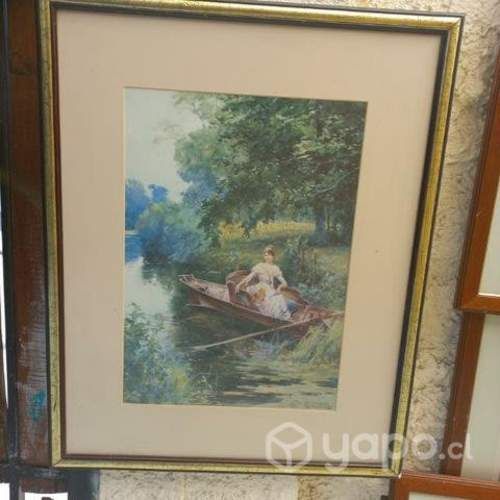 Cuadro pintura de dama sola de 65cmX81cm