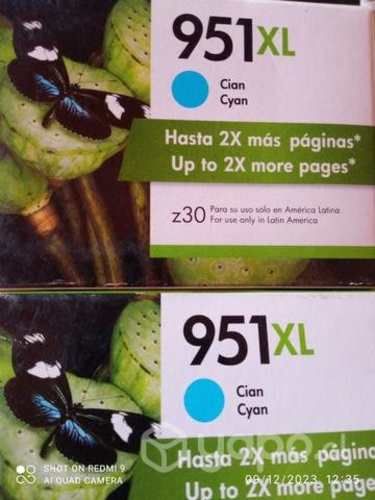 Tintas HP 951xl colores originales de alta