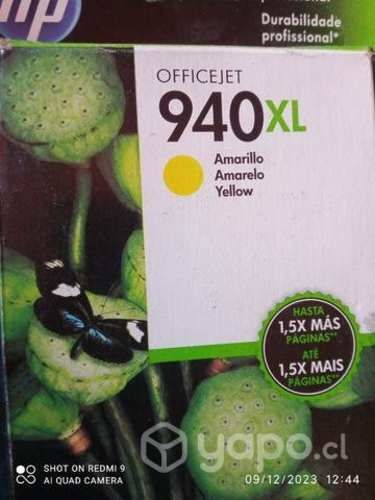 Tinta HP 940xl yellow original de alta