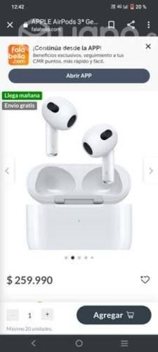 Airpods 3ra generación originales como nuevos