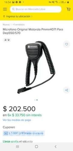 Equipo de comunicaciones Motorola Dep 550 e