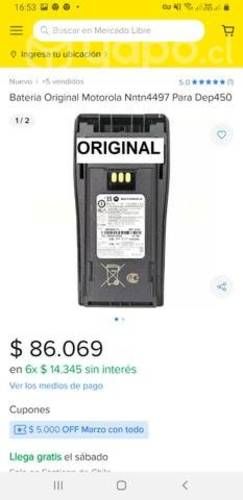 Equipo de comunicaciones Motorola Dep 550 e