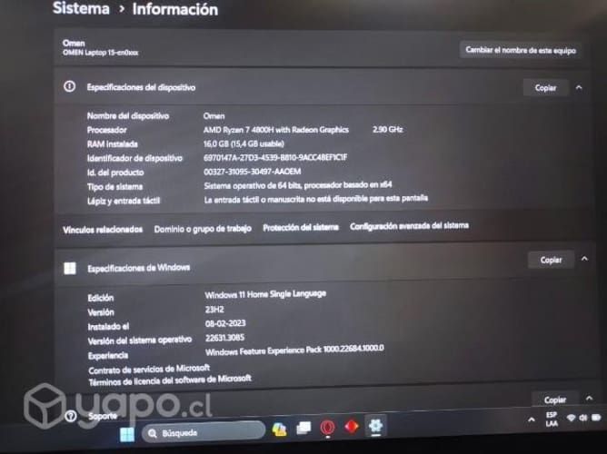 Notebook Gamer Omen 015