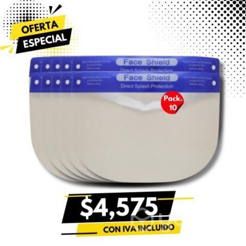 Escudo Facial &#8211; 10 Unidades