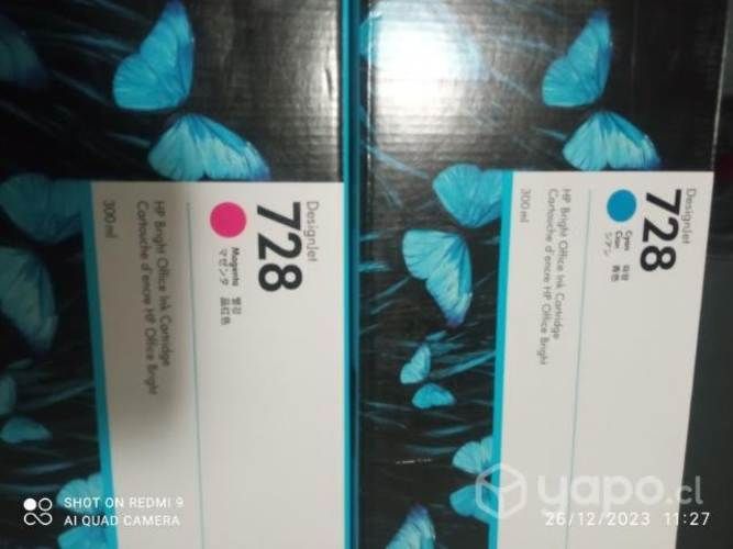 Tintas hp diversos modelos originales de 300ml