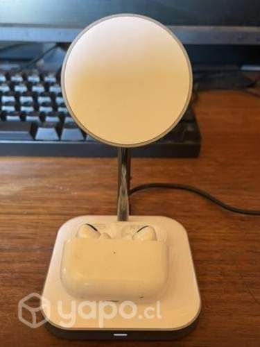 Cargador inalámbrico 2 en 1 impecable