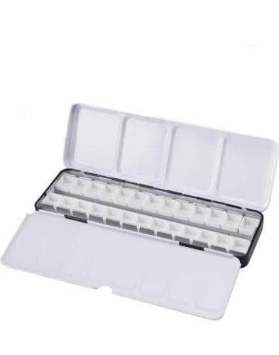 Práctica caja mezcladora para 26 acuarelas