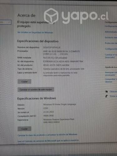 All in one Lenovo Impecable