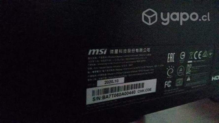 Monitor gamer msi 75hz 23.8 pulgadas