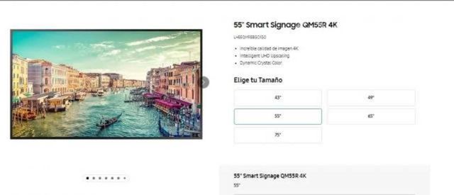 Monitor Samsung Profesional QM55R