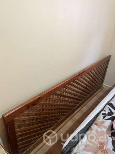 Respaldo cama de madera