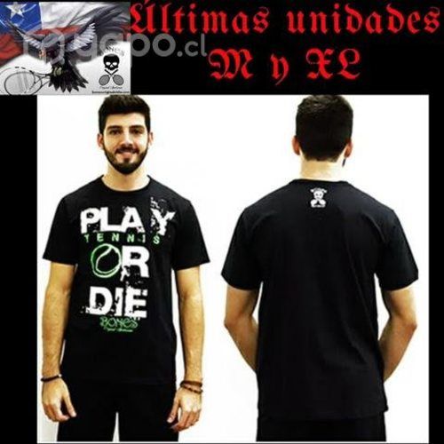 Polera manga corta deportiva Play Tennis or die