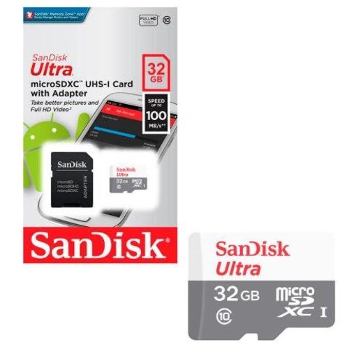 Tarjeta De Memoria MicroSD 32Gb Sandisk Adaptador