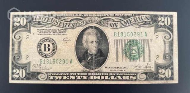 Billete de 20 dolares 1928 muybuen estado