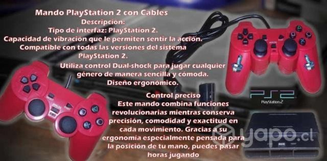 Mando PlayStation 2 con Cables