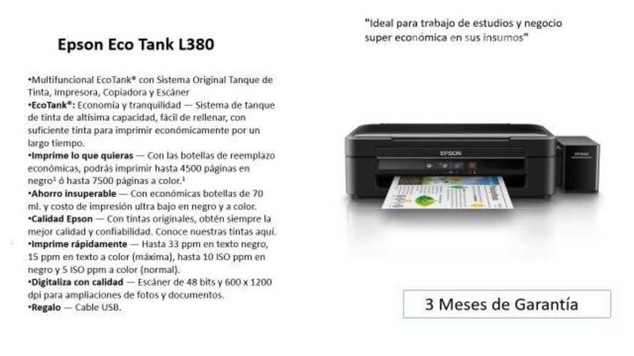 Impresoras con sistema de impresion continuo