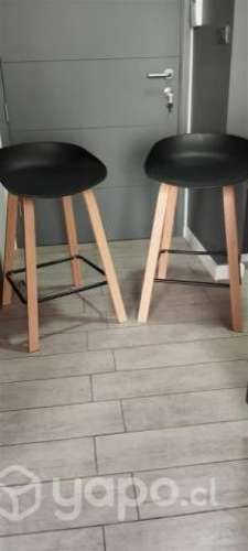 2 Sillas Nordicas, color Negro