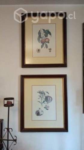 2 Cuadros Decorativos 60x50cm Vintage años '60.