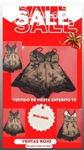 Vestido enterito de fiesta o gala talla s