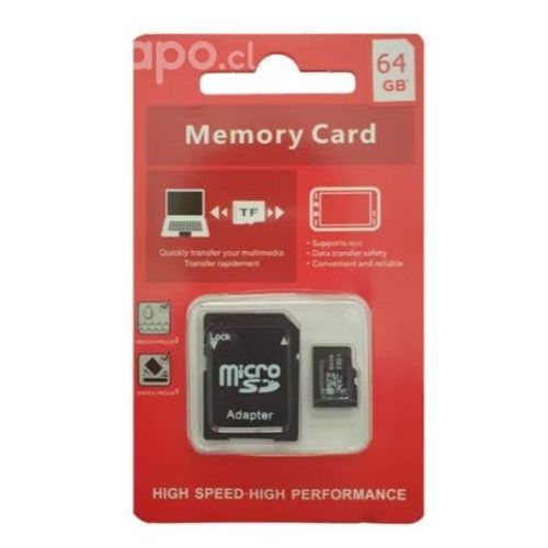 Memoria Micro SD Con Adaptador SD 64gb